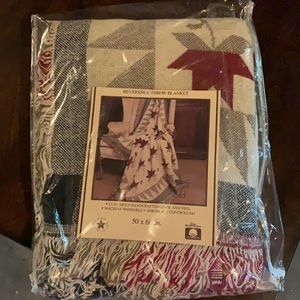Reversible throw blanket